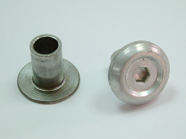 Aluminum semi-tubular rivets