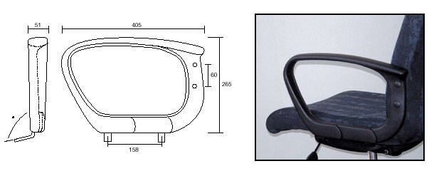 Plastic Arm with Caps & Brackets (Left and Right Arm) Plastic Arm with Caps & Brackets (Left and Right Arm)