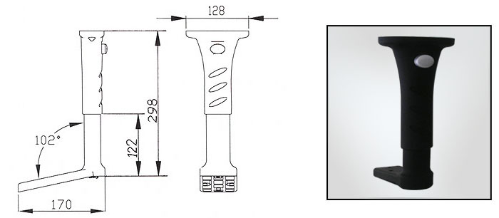 Adjustable arm with gas cylinder inside(Left and right arm) Adjustable arm with gas cylinder inside(Left and right arm)