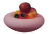 LED glass fruit bowl light