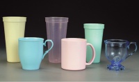 Colorful water cups
