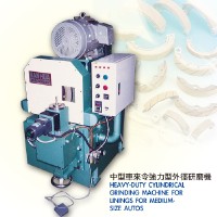 Heavy-duty cylindrical grinding machine for linings for medium-size autos