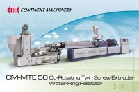 CM-MTE58 Co-Rotating Twin Screw Extruder and Water Ring Pelletizer