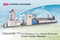 CM-MTE77 Co-Rotating Twin Screw Extruder and Under Water Pelletizer