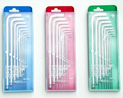 Extra Long Ball Point Hex Key Sets (Plastic Box) Extra Long Ball Point Hex Key Sets (Plastic Box)