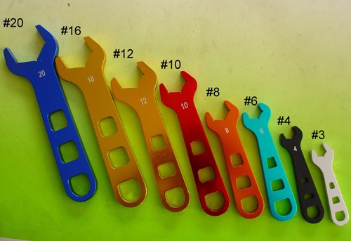 Aluminum Open End Wrench Set for Race Cars