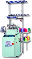 Drumless, fully computerized hosiery machine Drumless, fully computerized hosiery machine