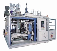 Continuous extrusion blow moulding machine