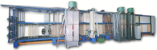 Double painting units provide highefficiency painting operations. Double painting units provide highefficiency painting operations.