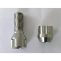 Titanium auto wheel bolt and nut