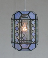 Cuboids-shaped Stained Glass Pendant Lamp