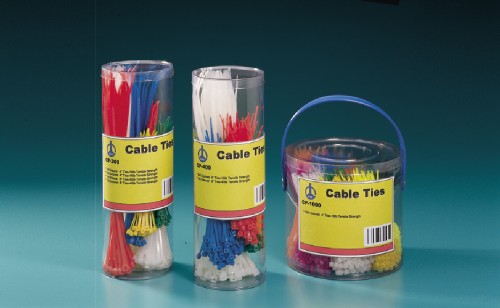 Assorted Cable Ties in Canister