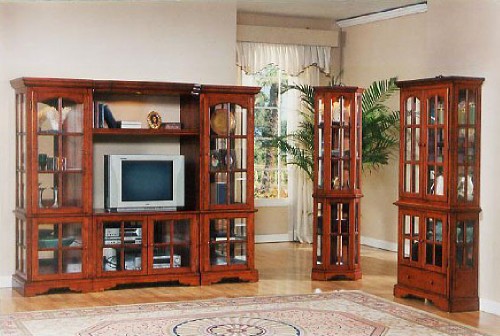 TV ENTERTAINMENT, CORNER CURIO, CURIO CABINET