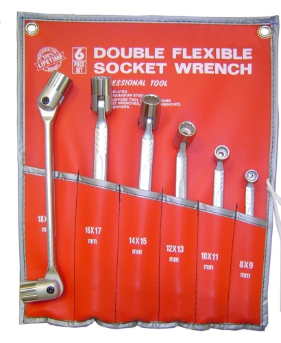 6 Pcs Double Flexible Socket Wrench