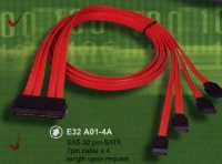 SAS 32 pin-SATA 7pin cable x 4 length upon request
