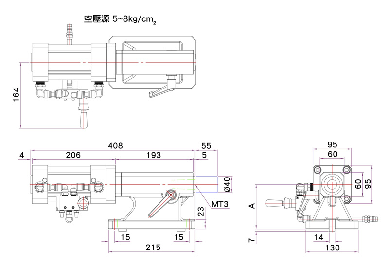 外觀尺寸圖_ATS-S Series
